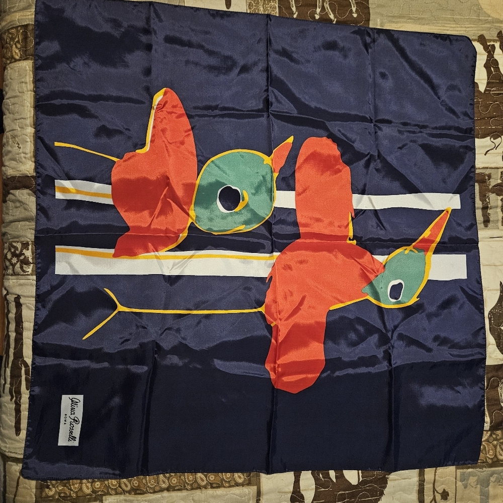 Vintage Olivia Rosselli Silk Scarf 26 x 26 inches